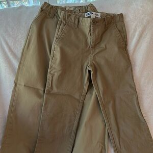 2 pair Old Navy boys khaki pants 10 slim